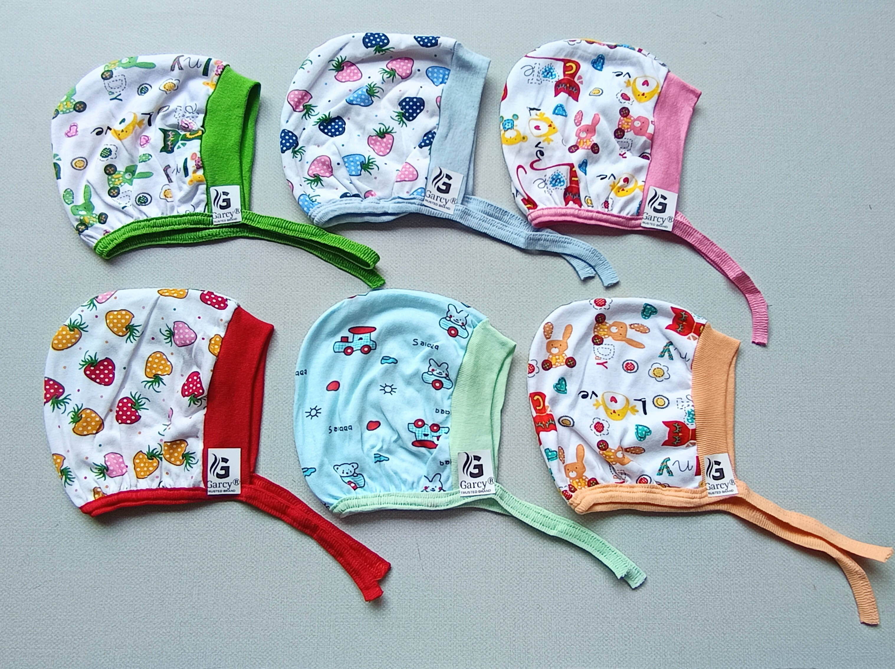     			Garcy Pack of 6 Unisex for Baby Caps ( Blue )
