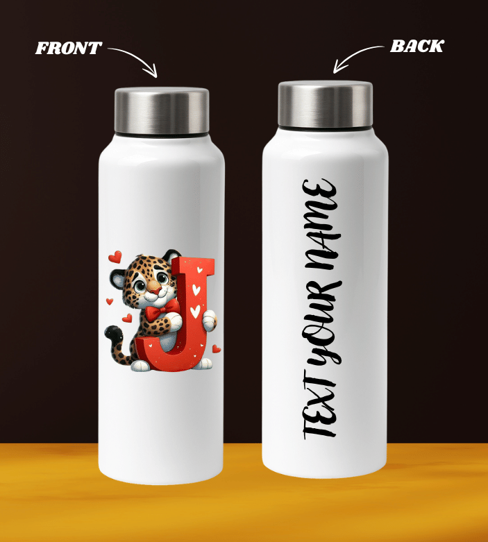     			K K CROSI Your Name Written Stainless Steel Thermos Customized Water Bottle 750ml