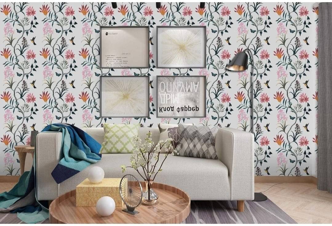 K shop Floral Self-Adhesive Wallpaper (45x500 cm) – PVC Peel & Stick Wall Decal for Living Room, Bedroom, Kitchen & Furniture Makeover     			K shop Floral Self-Adhesive Wallpaper (45x500 cm) – PVC Peel & Stick Wall Decal for Living Room, Bedroom, Kitchen & Furniture Makeover
