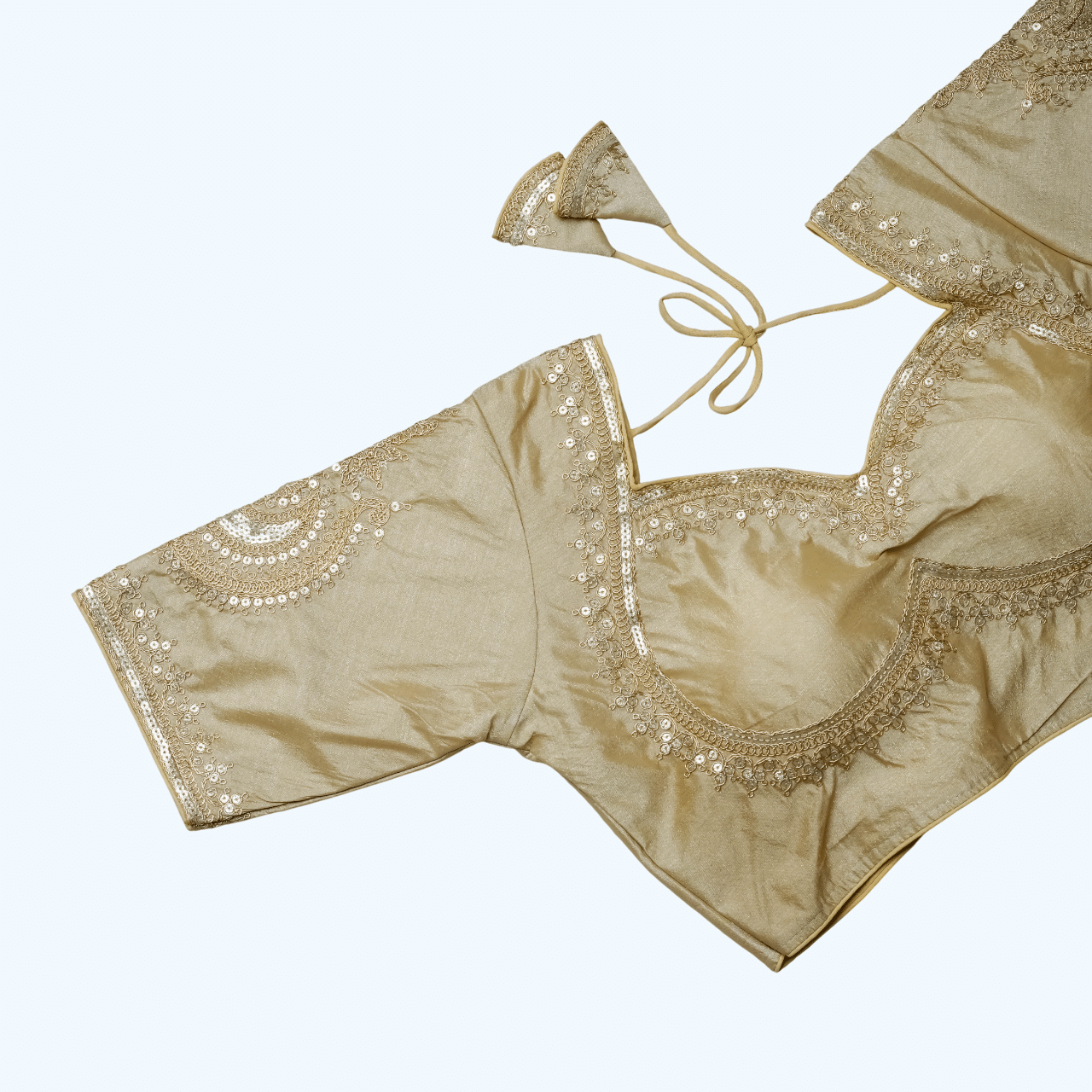     			Modern Mughals Gold Readymade with Pad Art Silk Women's Blouse ( Pack of 1 )