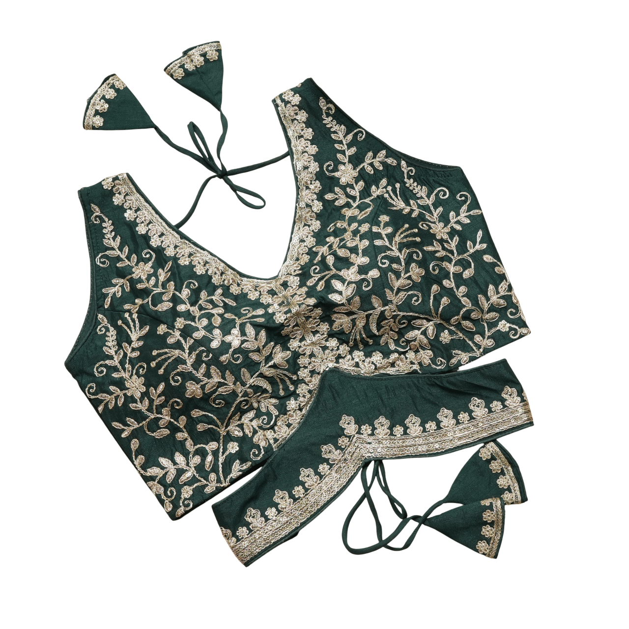 Modern Mughals Green Readymade with Pad Art Silk Women's Blouse ( Pack of 1 )     			Modern Mughals Green Readymade with Pad Art Silk Women's Blouse ( Pack of 1 )