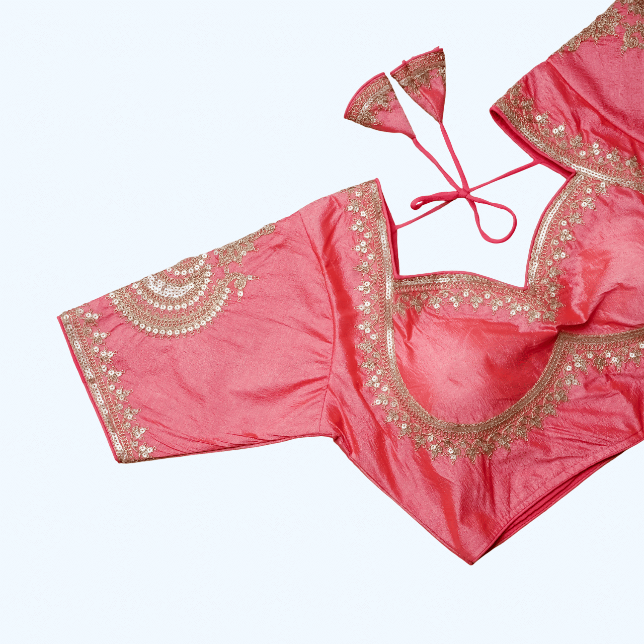 Modern Mughals Peach Readymade with Pad Art Silk Women's Blouse ( Pack of 1 ) Modern Mughals Peach Readymade with Pad Art Silk Women's Blouse ( Pack of 1 )