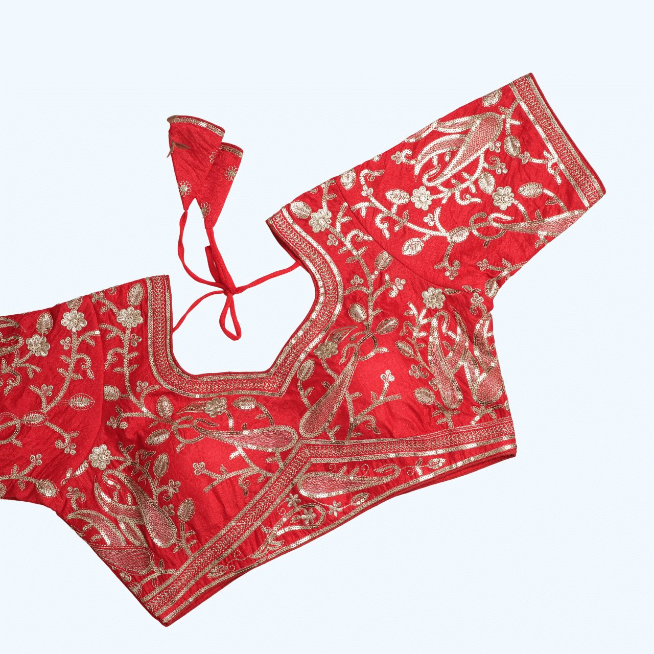 Modern Mughals Red Readymade with Pad Art Silk Women's Blouse ( Pack of 1 ) Modern Mughals Red Readymade with Pad Art Silk Women's Blouse ( Pack of 1 )