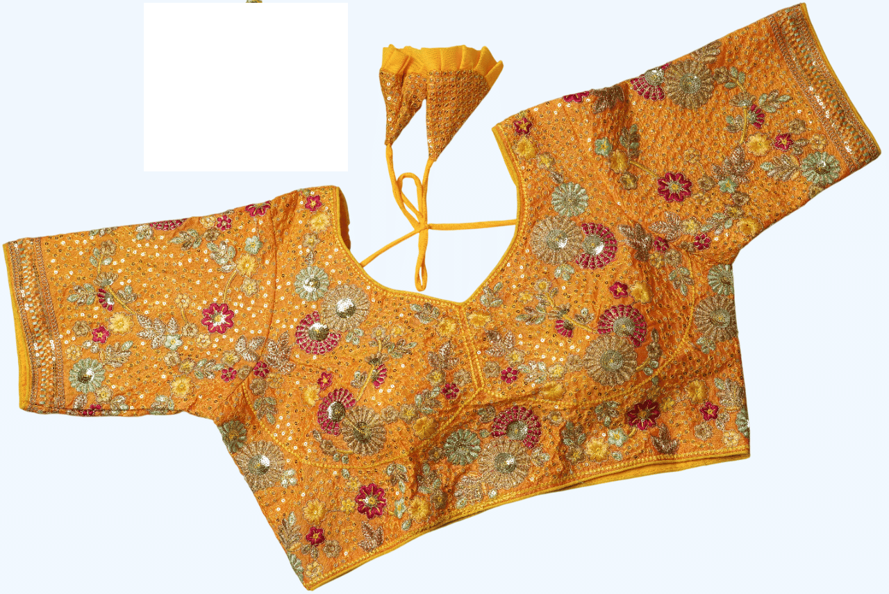 Modern Mughals Yellow Readymade with Pad Art Silk Women's Blouse ( Pack of 1 )     			Modern Mughals Yellow Readymade with Pad Art Silk Women's Blouse ( Pack of 1 )