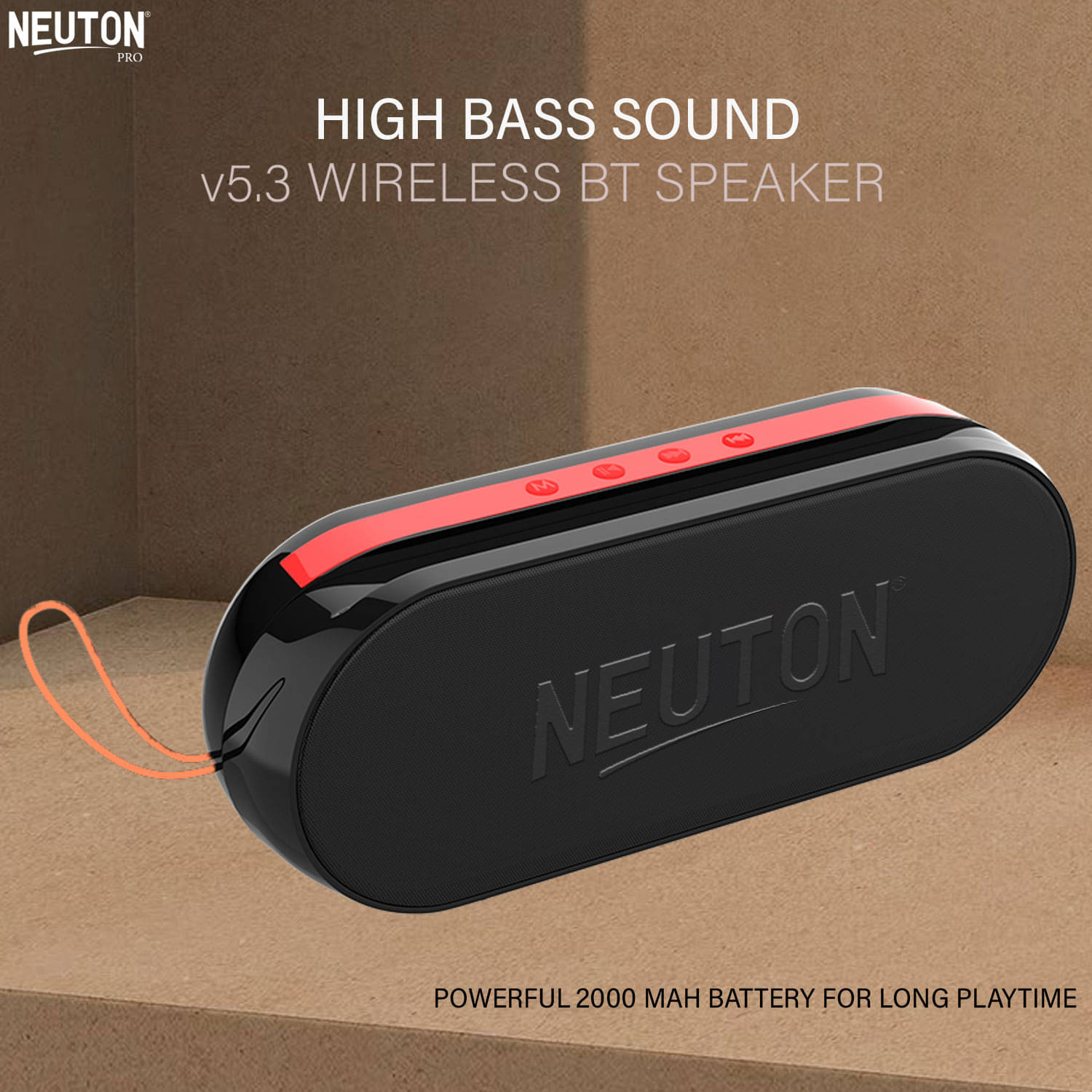     			NEUTON PRO MELODY 25 W Bluetooth Speaker Bluetooth V 5.3 with USB,SD card Slot Playback Time 6 hrs Black