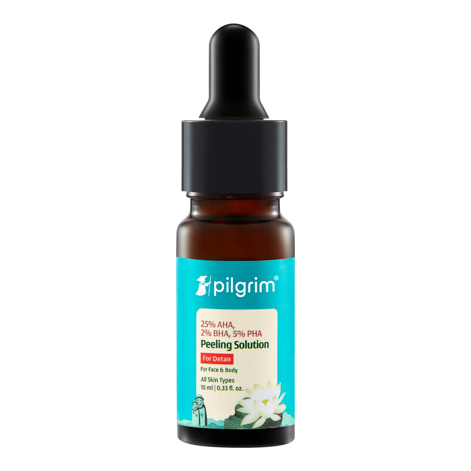     			Pilgrim 25% AHA, 2% BHA, 5% PHA Face Serum, Peeling Solution For Detan, 10ml