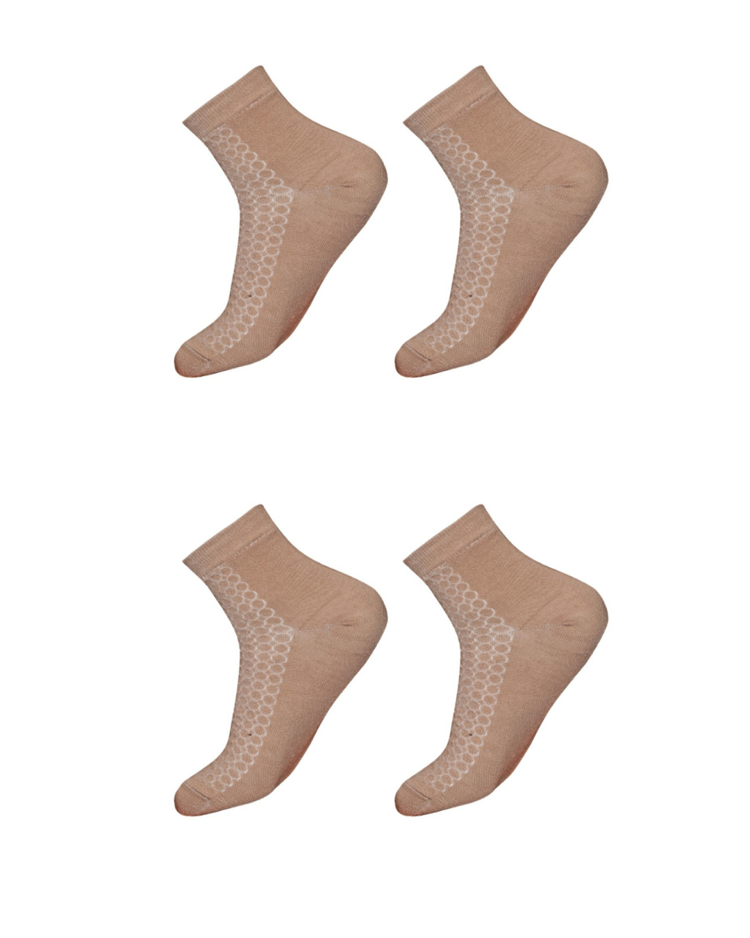 Ribbify Pack of 2 Men's Cotton Ankle Length Socks ( Beige ) Ribbify Pack of 2 Men's Cotton Ankle Length Socks ( Beige )