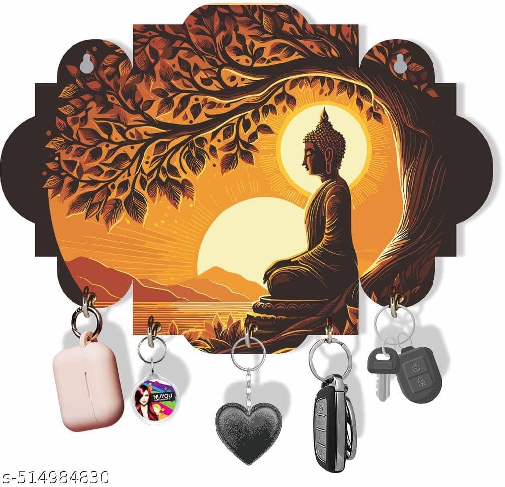     			SSArt Multicolour Wood Key Holder - Pack of 1
