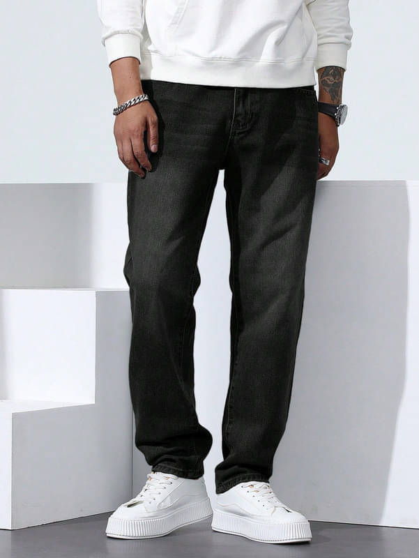     			Stylefabs Regular Fit Clean Look Men's Jeans - Black ( Pack of 1 )
