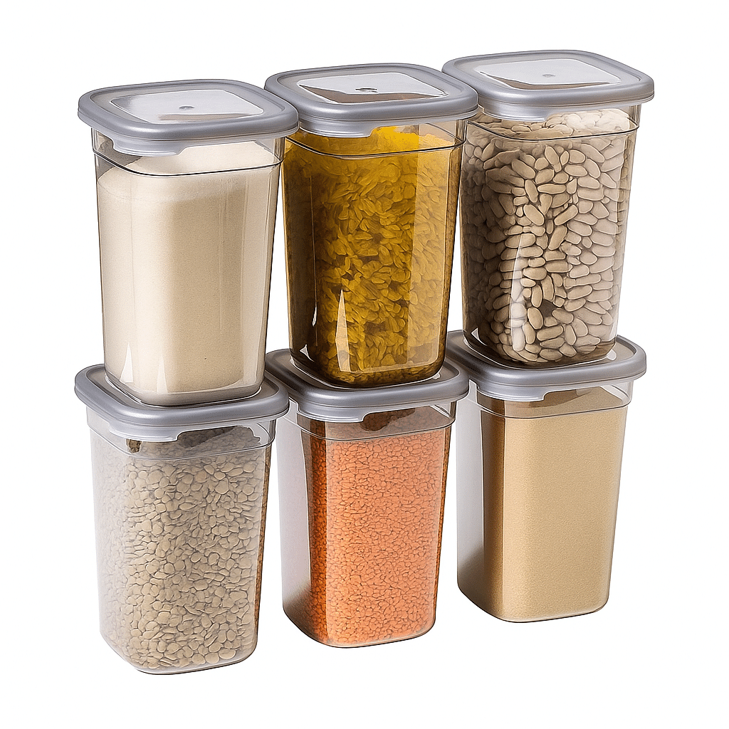     			Stysol Plastic Transparent Multi-Purpose Container ( Set of 6 )