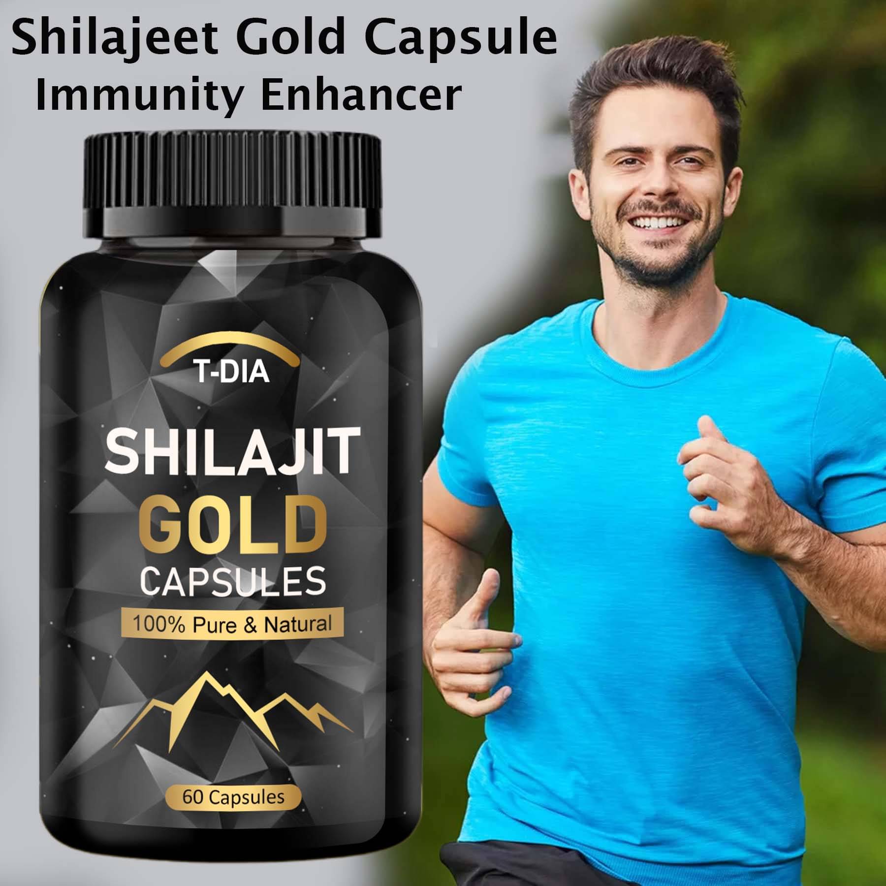    			T-DIA Shilajit Gold Capsule, Enhances Energy Levels, Enhances Strength & Stamina, Strengthens Immunity