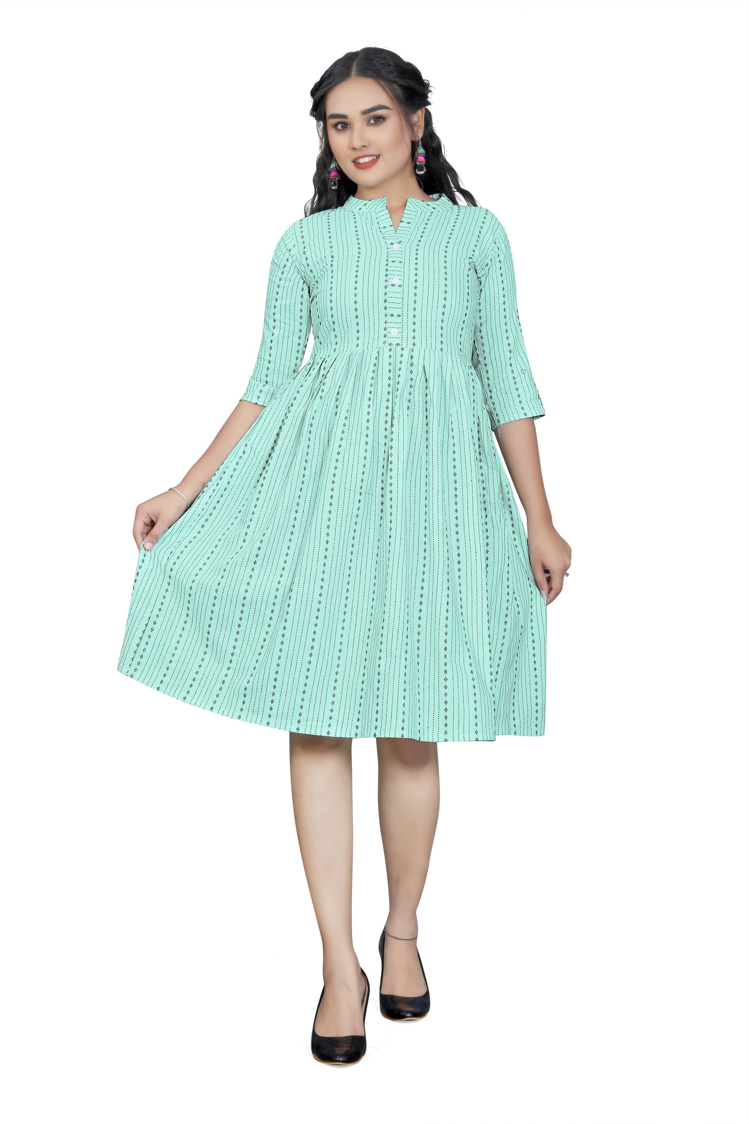 TEXPA FASHION Women Cotton Striped Anarkali Kurti ( Multicolor ) TEXPA FASHION Women Cotton Striped Anarkali Kurti ( Multicolor )