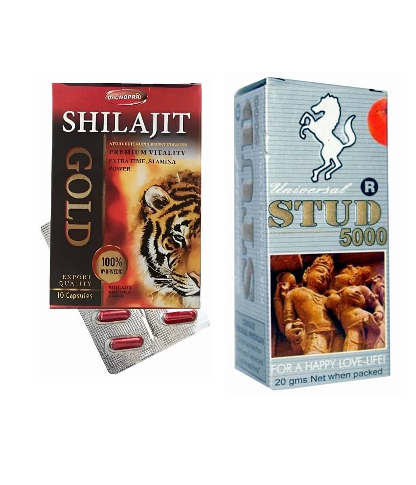     			Universal Stud 5000 Delay Spray 20gm & Dr Chopra Shilajit Gold Capsule 10 no.s