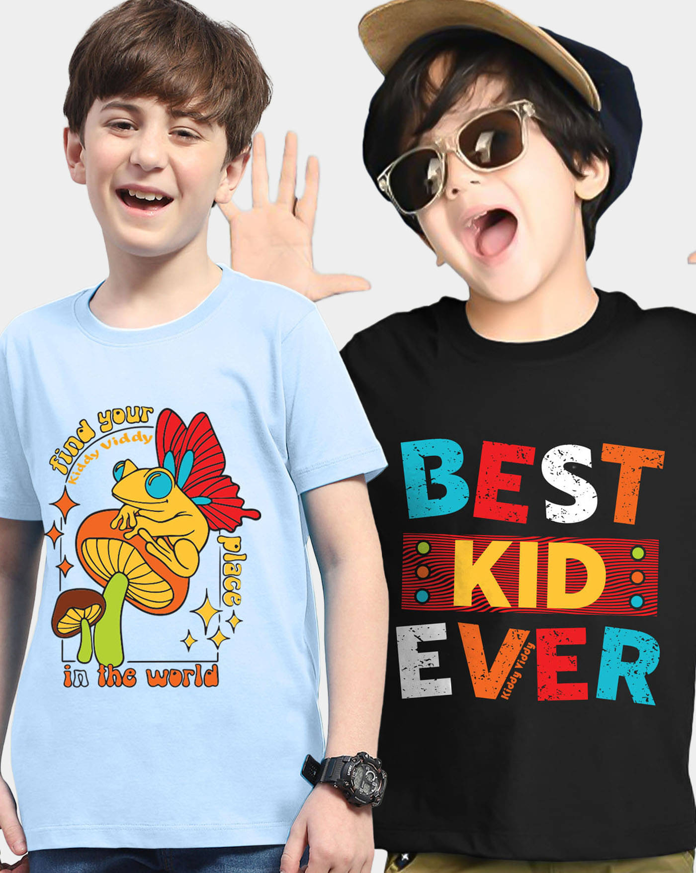     			AOOSH Pack of 2 Boys Cotton Blend T-Shirt ( Multicolor )