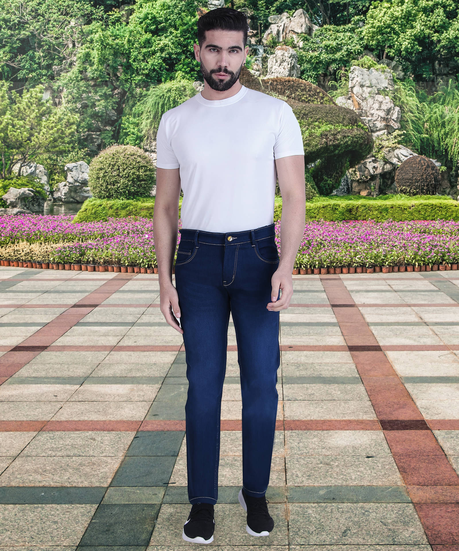 Coutume Collections Regular Fit Washed Men's Jeans - Navy Blue ( Pack of 1 ) Coutume Collections Regular Fit Washed Men's Jeans - Navy Blue ( Pack of 1 )