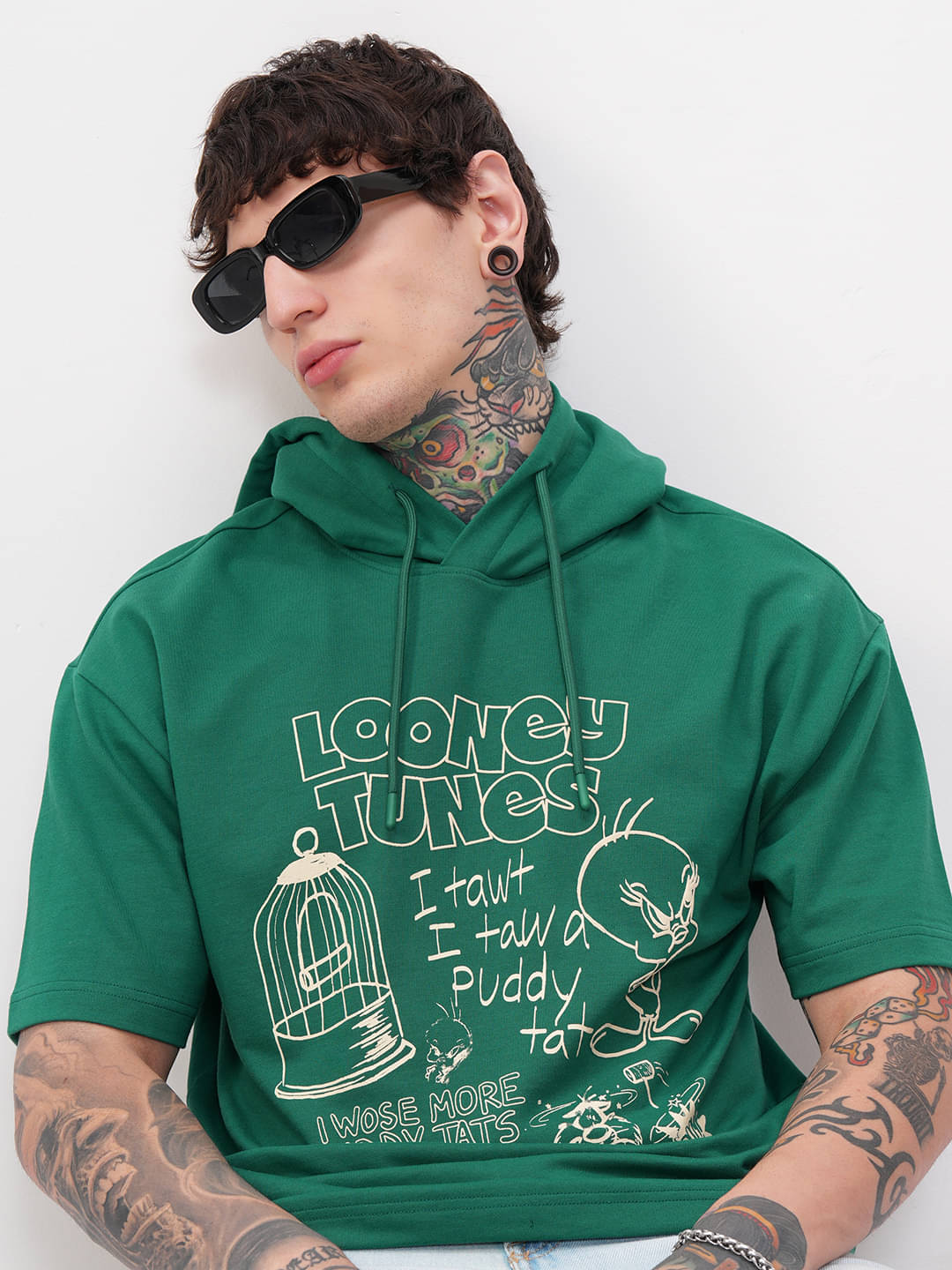     			Highlander Men Cotton Blend Oversized Fit Printed T-Shirt ( Green )