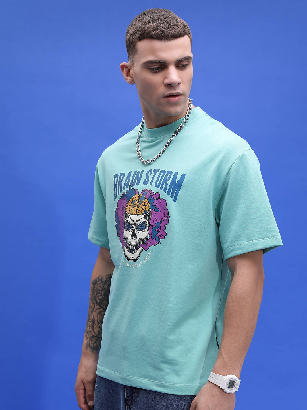     			Highlander Men Polyester Oversized Fit Printed T-Shirt ( Green )