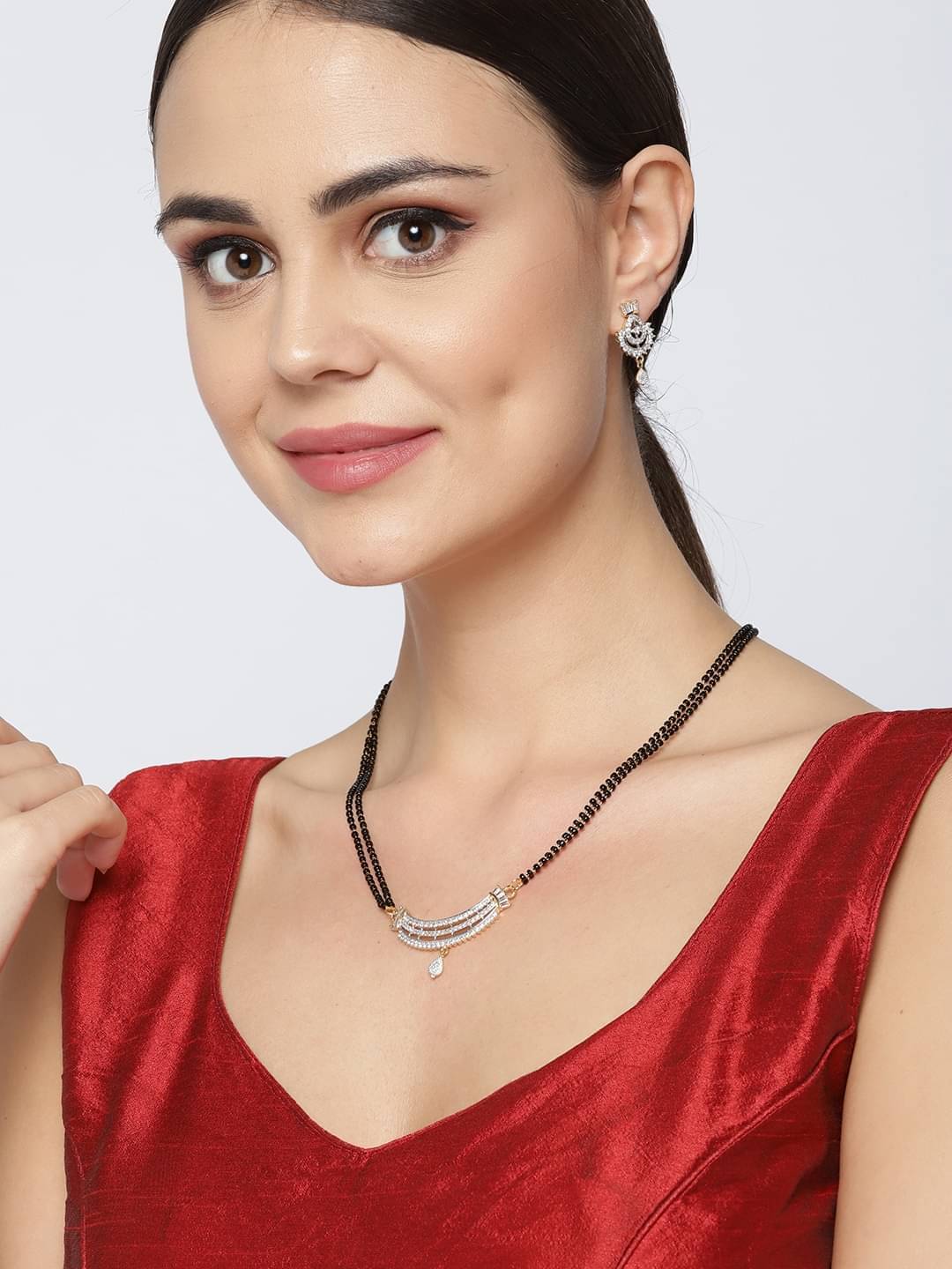     			Opus Gems Black Mangalsutra Set ( Pack of 1 )