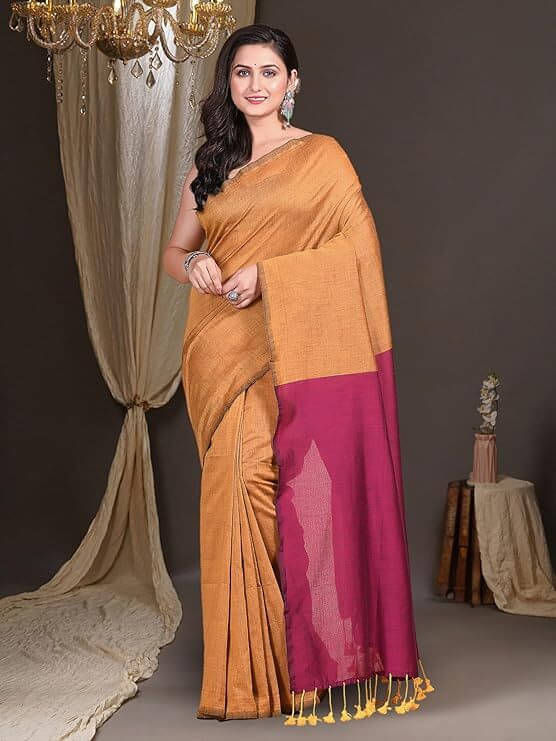 STRADHA Cotton Blend Woven Saree Without Blouse Piece ( Multicolor 4 )     			STRADHA Cotton Blend Woven Saree Without Blouse Piece ( Multicolor 4 )
