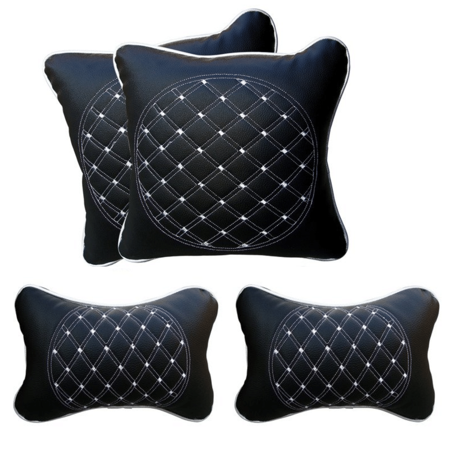    			AKSMIT Neck Cushions Set of 4 Black