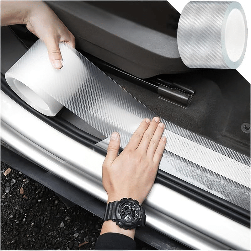 Aksmit High Gloss Anti Scratch White Carbon Fiber Polyvinyl Chloride Paint Protection Film Tape Ppf For Car Protection And Decoration For All Car Door Transparent Door Edge Guard- (5Cm X 5Meter) Aksmit High Gloss Anti Scratch White Carbon Fiber Polyvinyl Chloride Paint Protection Film Tape Ppf For Car Protection And Decoration For All Car Door Transparent Door Edge Guard- (5Cm X 5Meter)