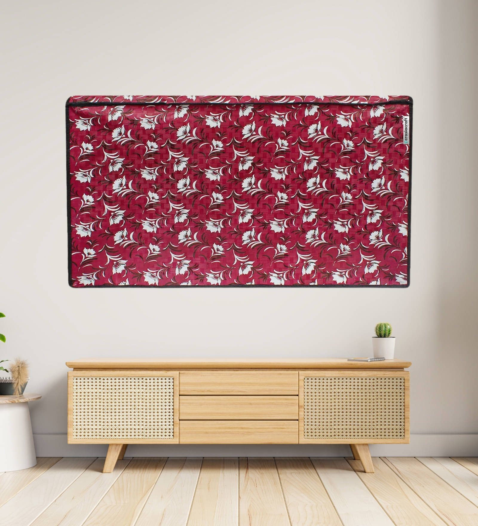     			Crosia Craft Single PVC Red TV Cover for Other Models 109 cm (43 in) LED/LCD TV