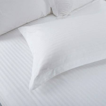 DOMES FAB - Pack of 1 Satin Striped Regular Pillow Cover ( 45.72 cm(18) x 71.12 cm(28) ) - White DOMES FAB - Pack of 1 Satin Striped Regular Pillow Cover ( 45.72 cm(18) x 71.12 cm(28) ) - White