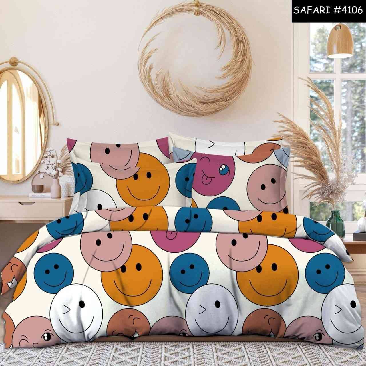     			DOMES FAB Poly Cotton 1 Double Bedsheet with 2 Pillow Covers ( Multicolor )