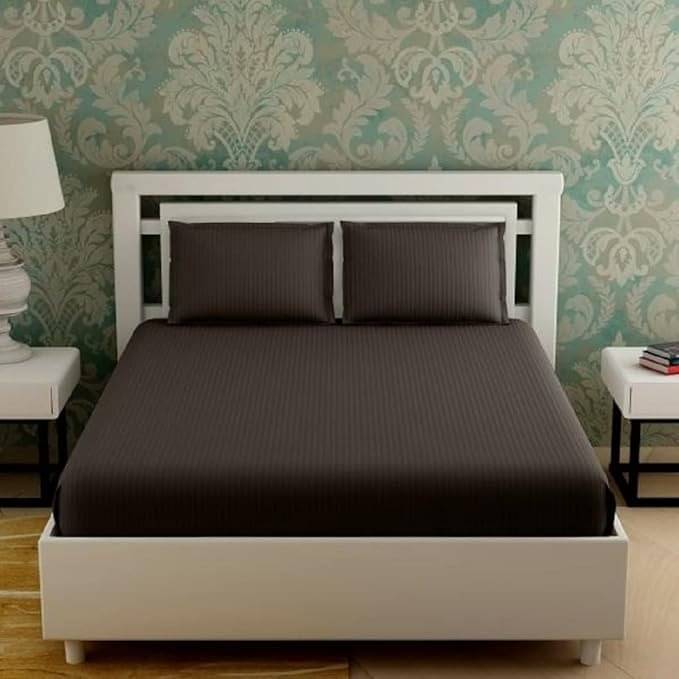 DOMES FAB Satin 1 Double Bedsheet with 2 Pillow Covers ( Brown ) DOMES FAB Satin 1 Double Bedsheet with 2 Pillow Covers ( Brown )