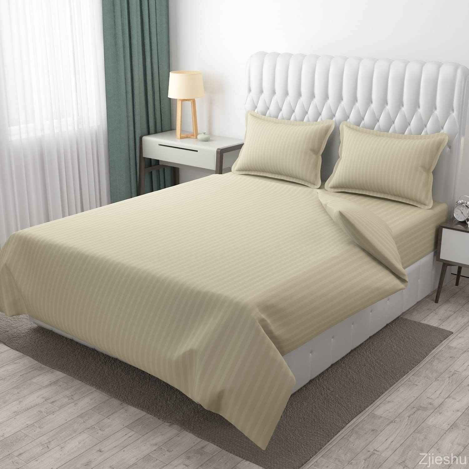 DOMES FAB Satin 1 Double Bedsheet with 2 Pillow Covers ( Beige ) DOMES FAB Satin 1 Double Bedsheet with 2 Pillow Covers ( Beige )