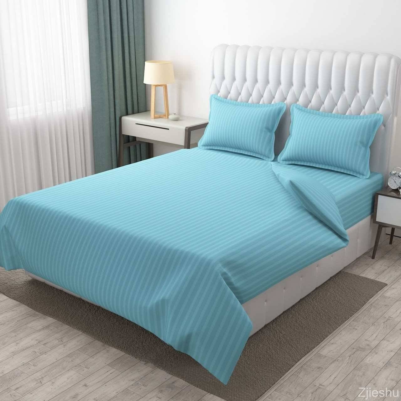 DOMES FAB Satin 1 Double Bedsheet with 2 Pillow Covers ( Blue ) DOMES FAB Satin 1 Double Bedsheet with 2 Pillow Covers ( Blue )