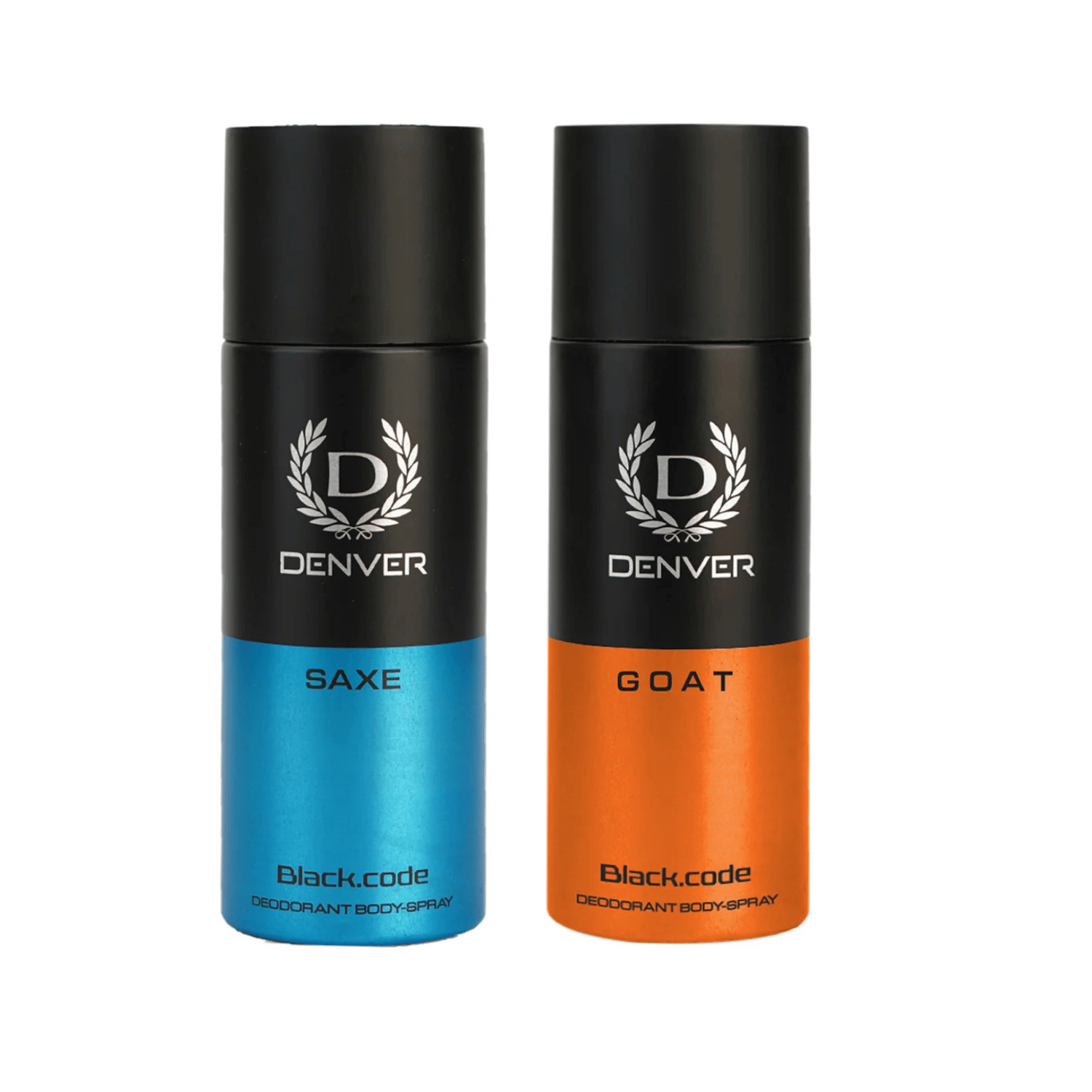 Denver Black Code Goat & Saxe Long Lasting Deodorant Spray For Men 150 ml Each (Pack of 2)     			Denver Black Code Goat & Saxe Long Lasting Deodorant Spray For Men 150 ml Each (Pack of 2)