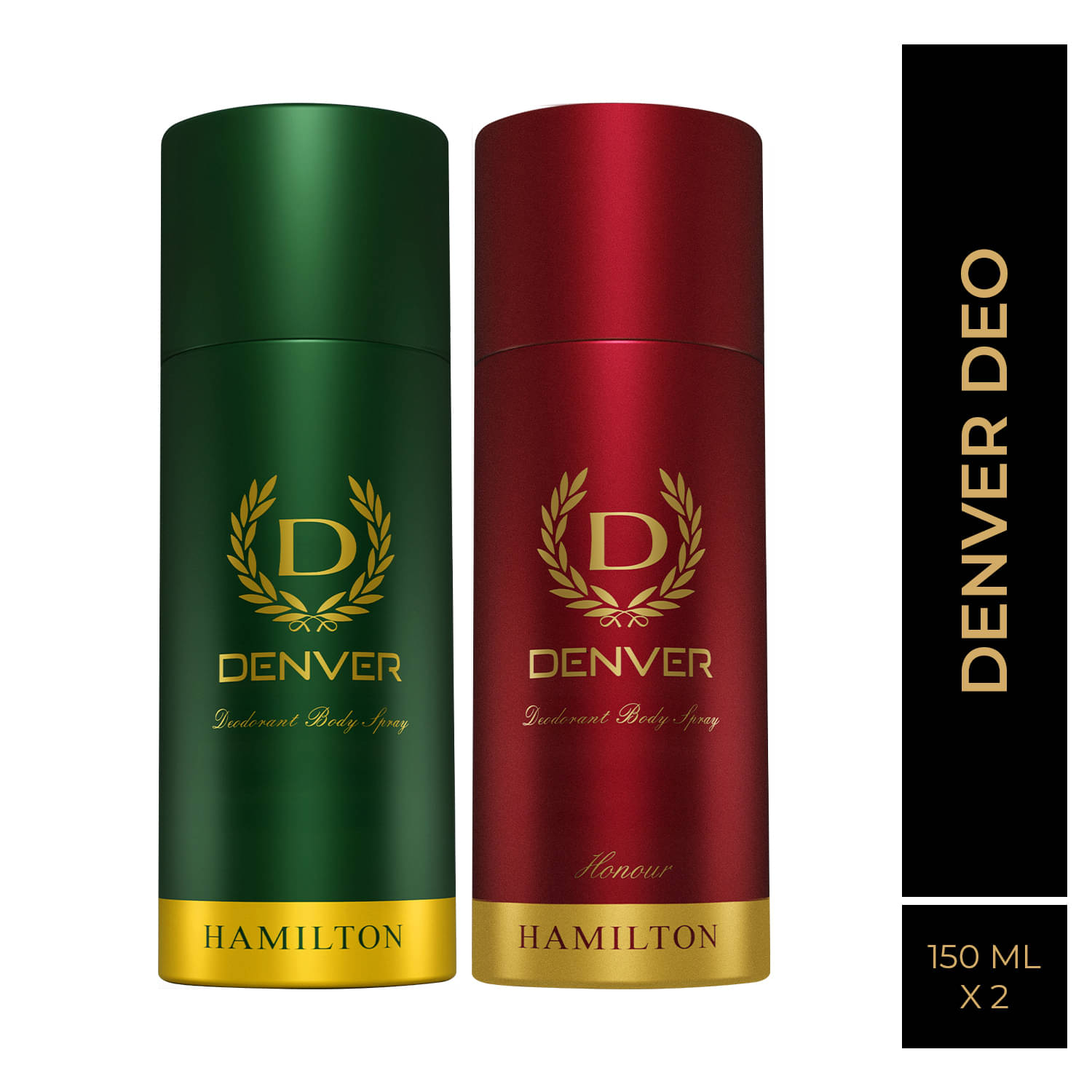     			Denver Hamilton & Honour Long Lasting Deodorant Spray For Men 150 ml Each (Pack of 2)