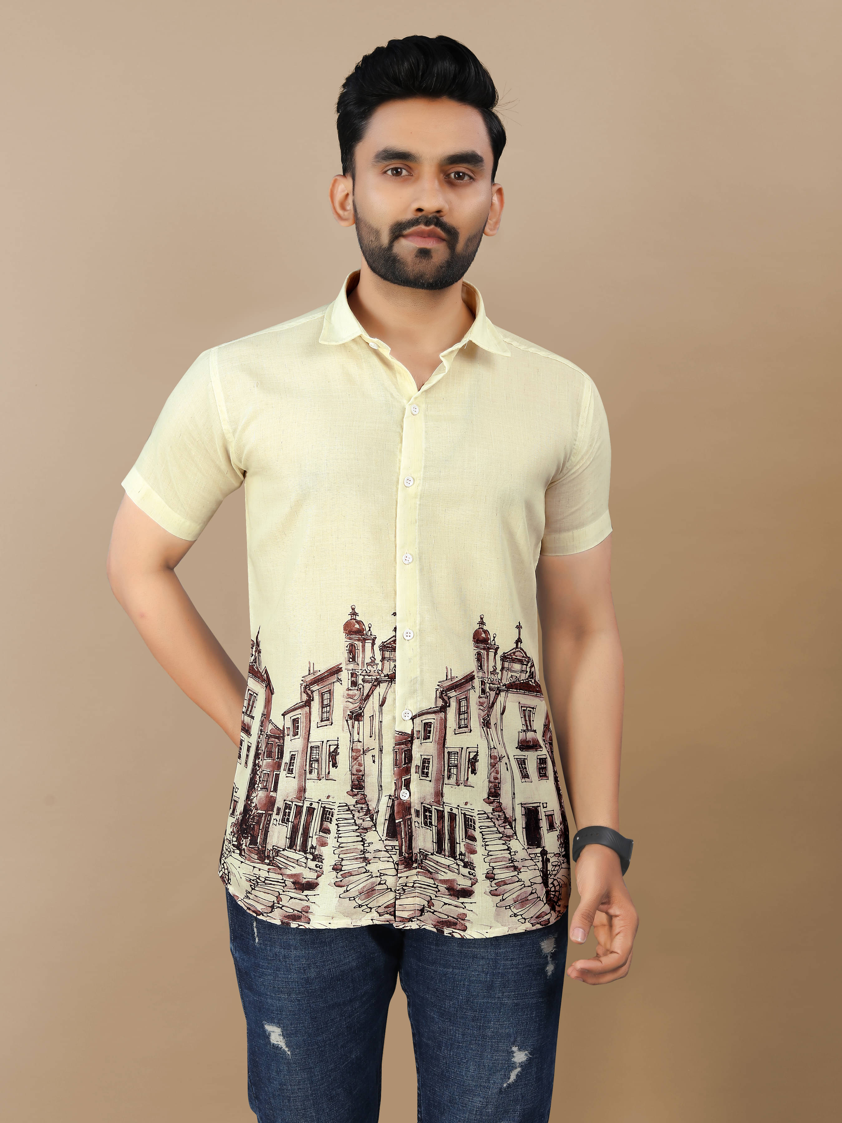 Fashionfricks Cotton Flex Regular Fit Self Design Half Sleeves Men's Casual Shirt - Maroon ( Pack of 1 ) Fashionfricks Cotton Flex Regular Fit Self Design Half Sleeves Men's Casual Shirt - Maroon ( Pack of 1 )