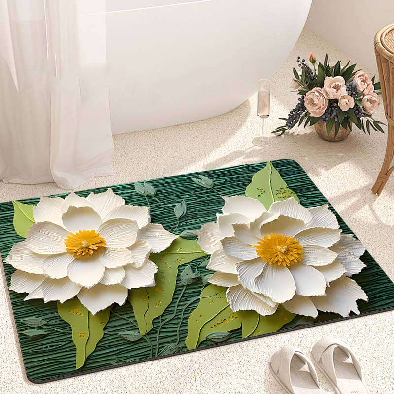     			GEEO Set of 1 Anti-skid Rubber Door Mat ( 60 X 40 cm ) White