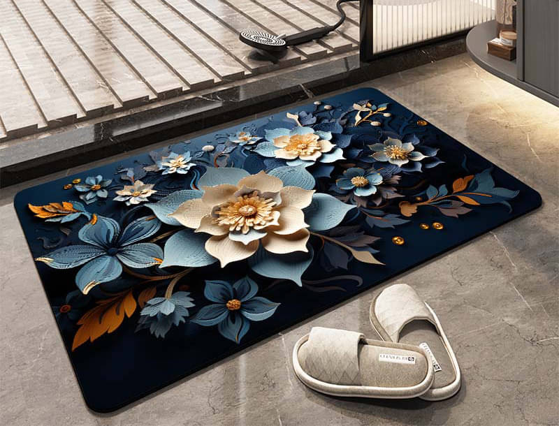     			GEEO Set of 1 Anti-skid Rubber Door Mat ( 60 X 40 cm ) Multi