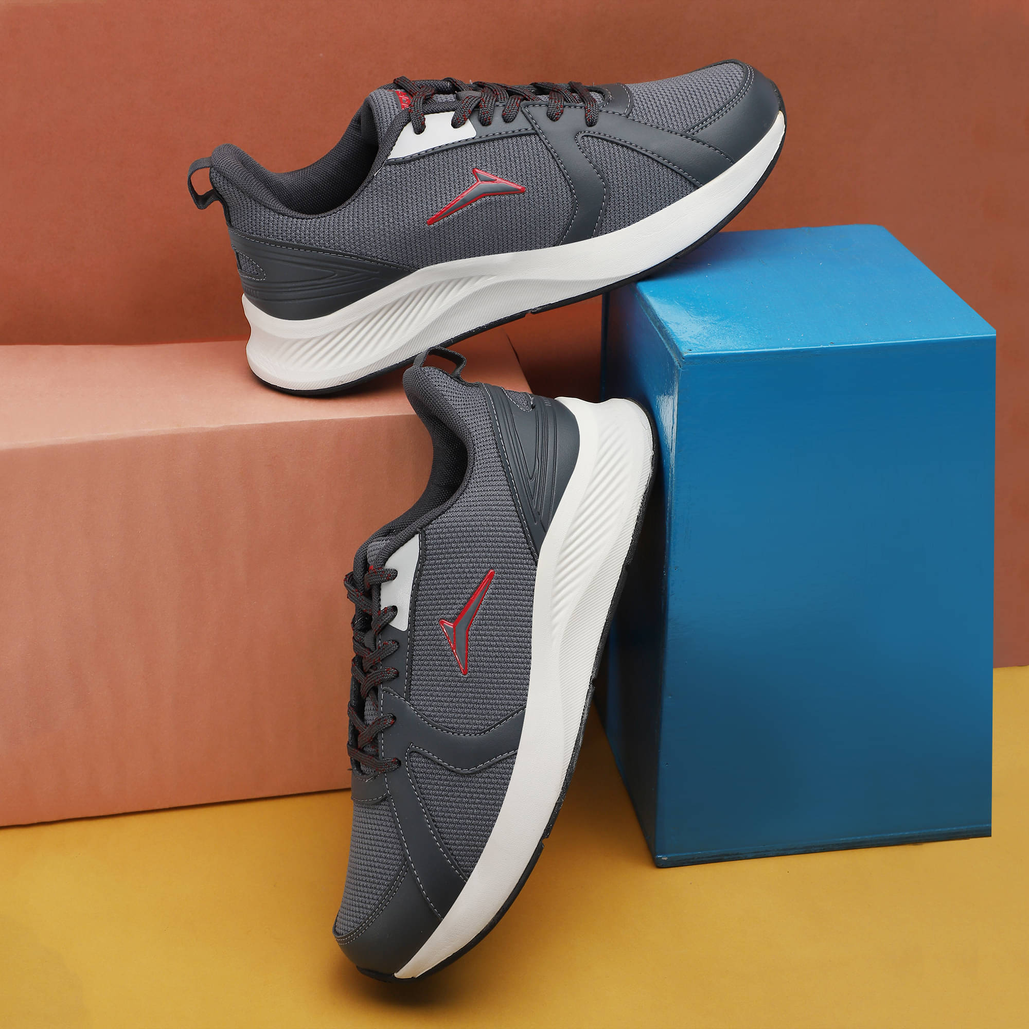 JQR CASTOR Gray Men's Sports Running Shoes JQR CASTOR Gray Men's Sports Running Shoes