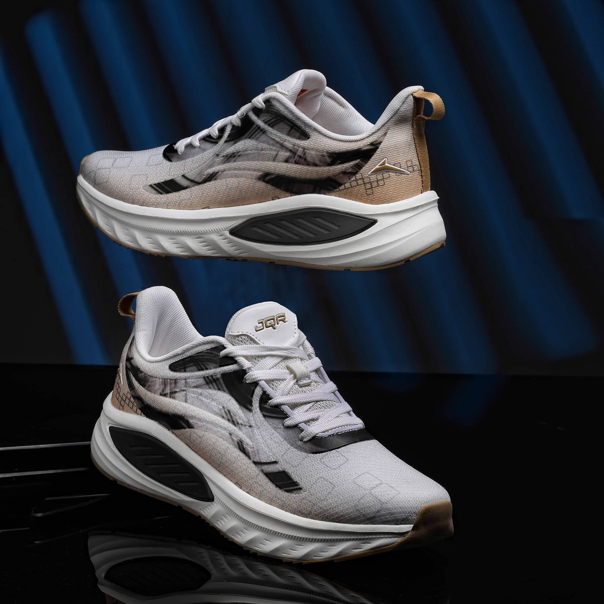     			JQR K2 MAX White Men's Sports Running Shoes