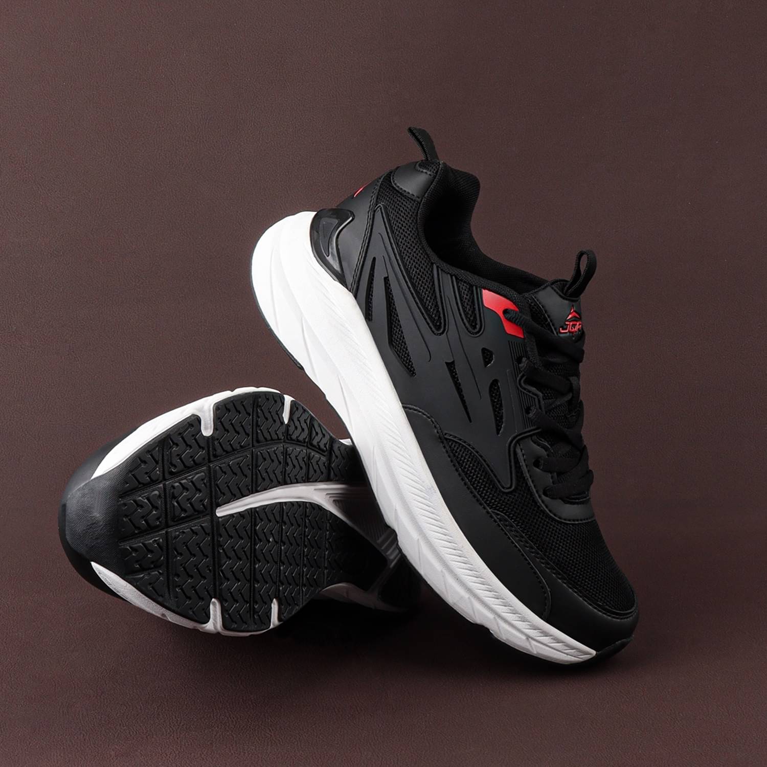 JQR RUBICON Black Men's Sports Running Shoes JQR RUBICON Black Men's Sports Running Shoes