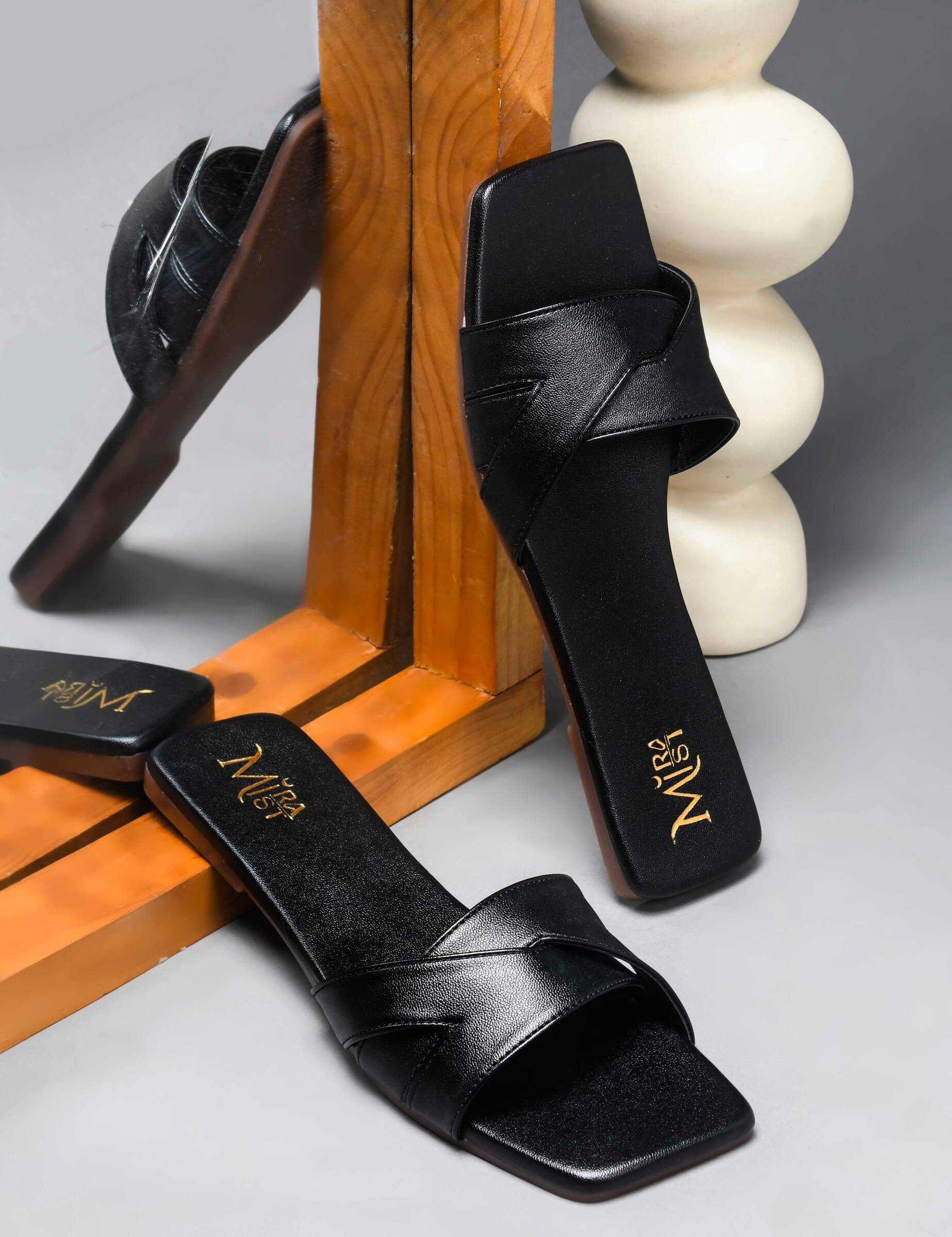     			MiraMist Black Women's Flats