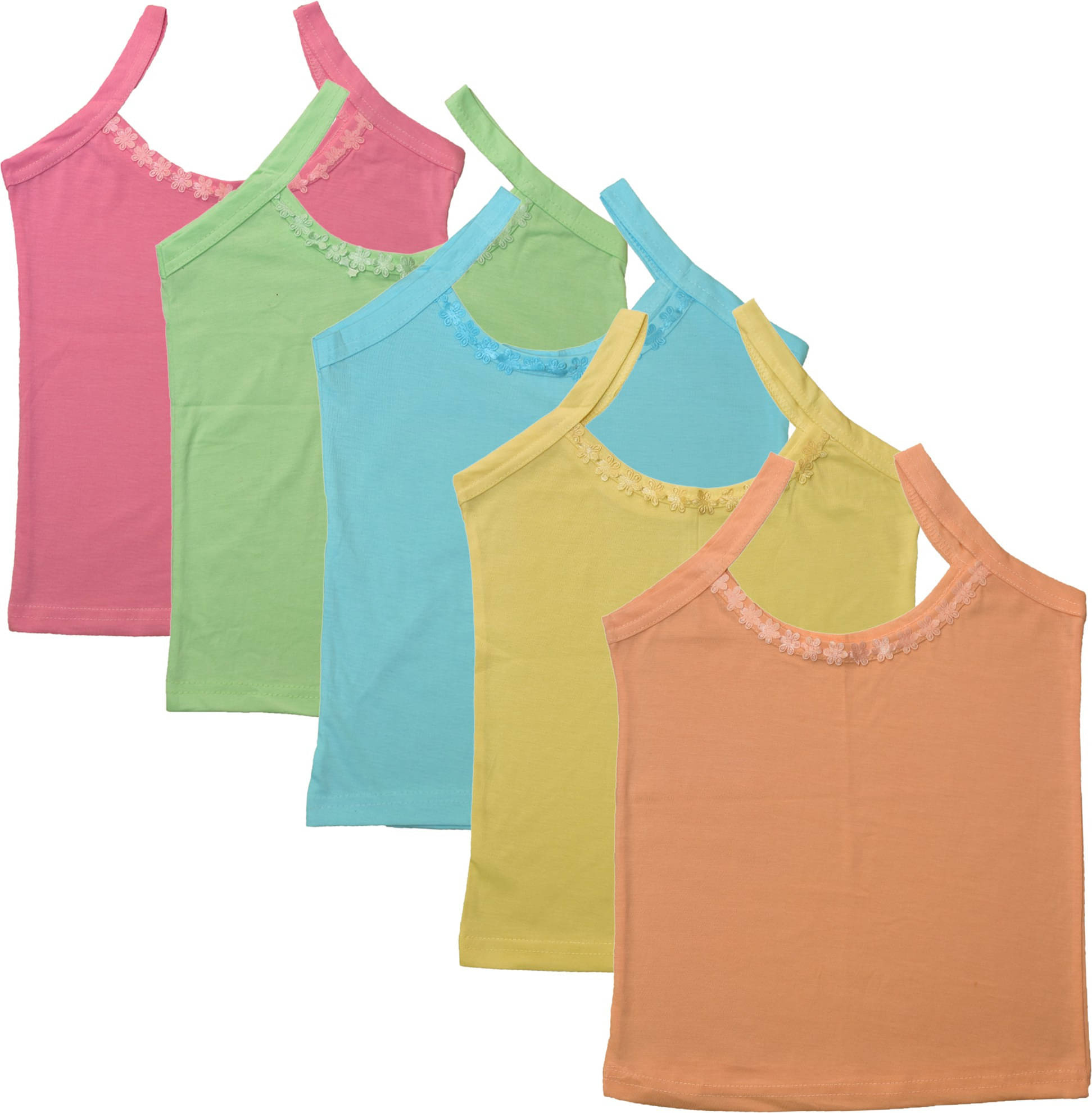     			NEW TRINATH HOSIERY Pack of 5 Girls Cotton Camisoles ( Multicolor 3 )