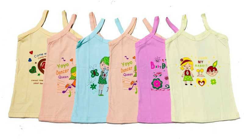 NEW TRINATH HOSIERY Pack of 6 Girls Synthetic Camisoles ( Multicolor 7 ) NEW TRINATH HOSIERY Pack of 6 Girls Synthetic Camisoles ( Multicolor 7 )