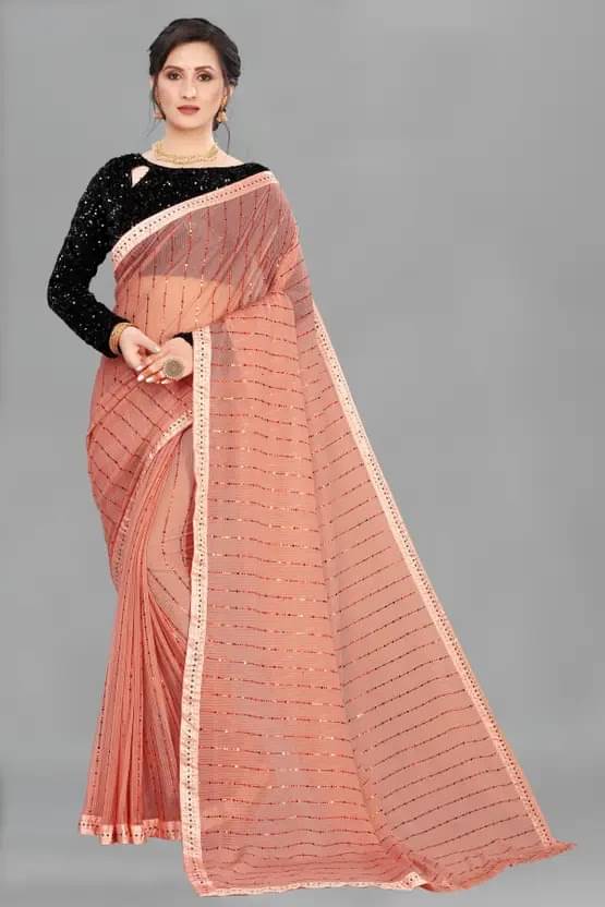 PMD Fashion Lycra Embellished Banarasi saree With Unstitched Blouse Piece ( Multicolor ) PMD Fashion Lycra Embellished Banarasi saree With Unstitched Blouse Piece ( Multicolor )
