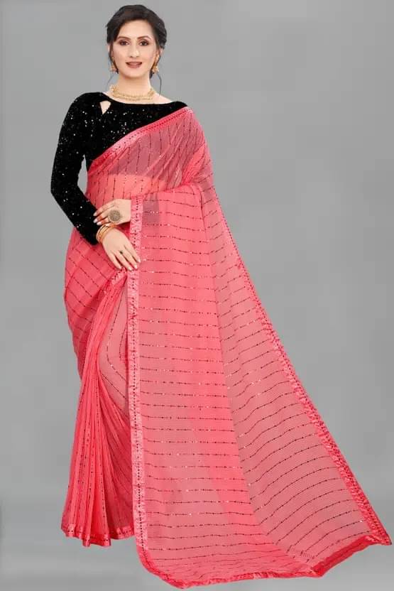 PMD Fashion Lycra Embellished Banarasi saree With Unstitched Blouse Piece ( Multicolor ) PMD Fashion Lycra Embellished Banarasi saree With Unstitched Blouse Piece ( Multicolor )