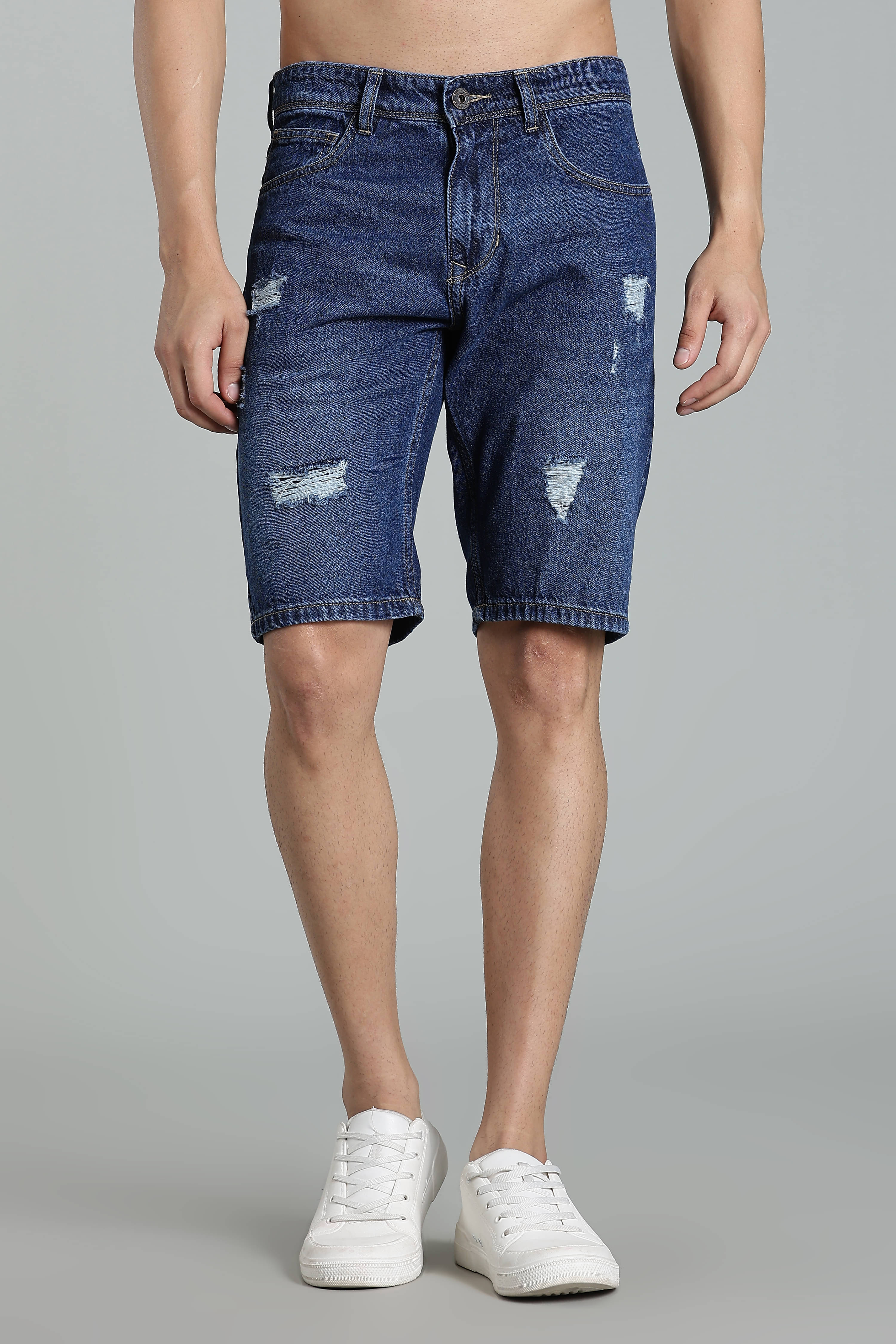     			Paul Street Blue Denim Men's Denim Shorts ( Pack of 1 )