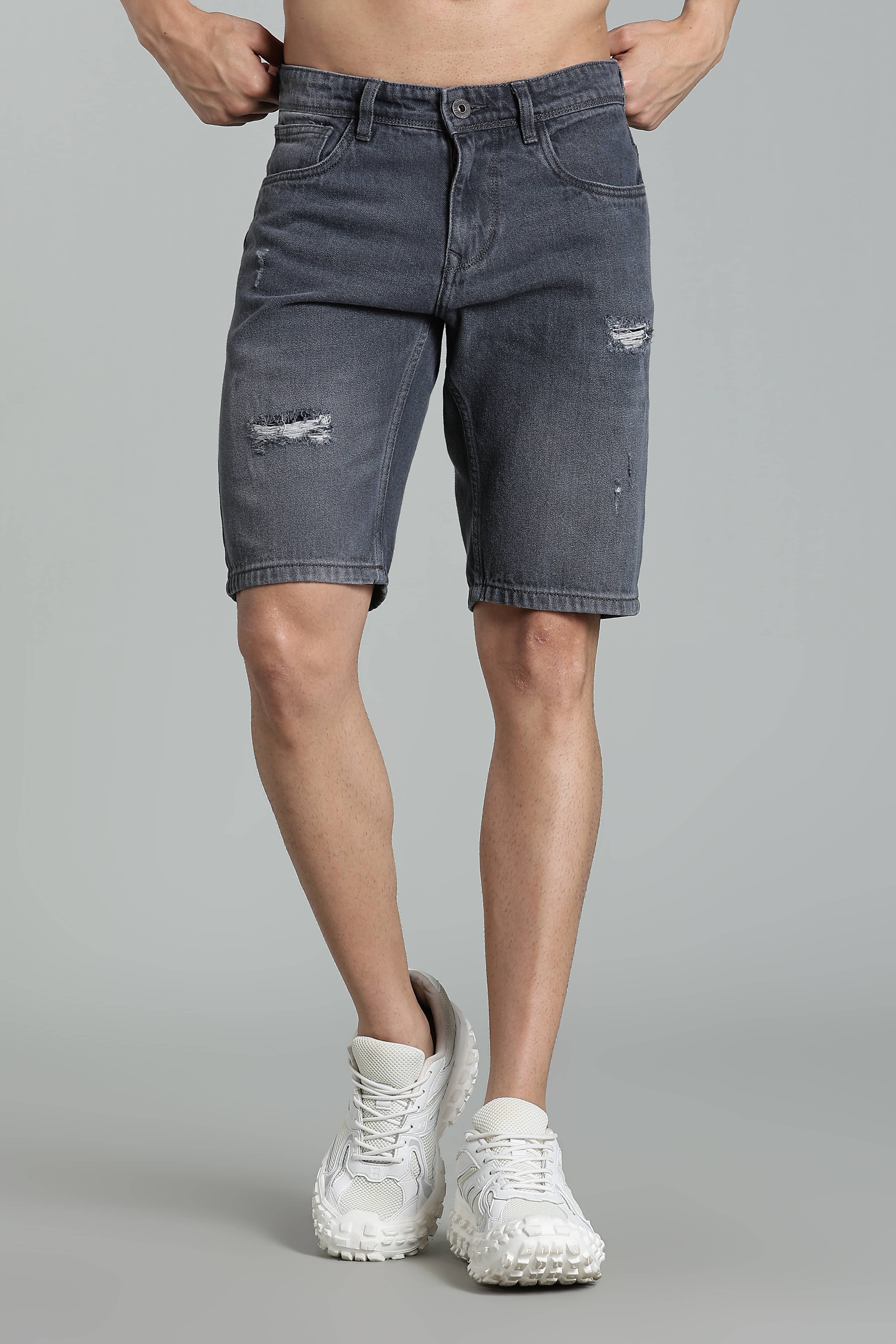 Paul Street Dark Grey Denim Men's Denim Shorts ( Pack of 1 ) Paul Street Dark Grey Denim Men's Denim Shorts ( Pack of 1 )