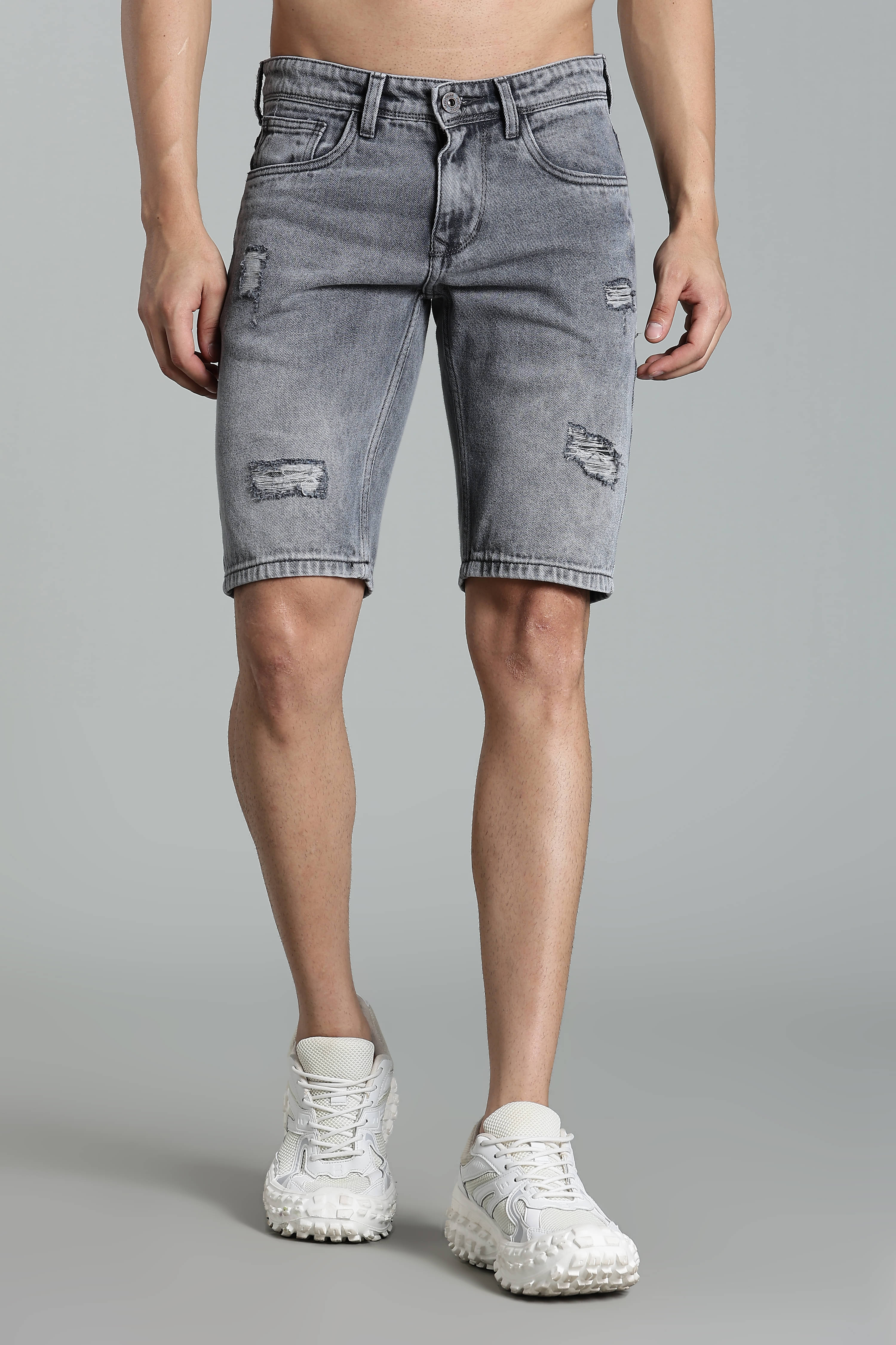     			Paul Street Light Grey Denim Men's Denim Shorts ( Pack of 1 )