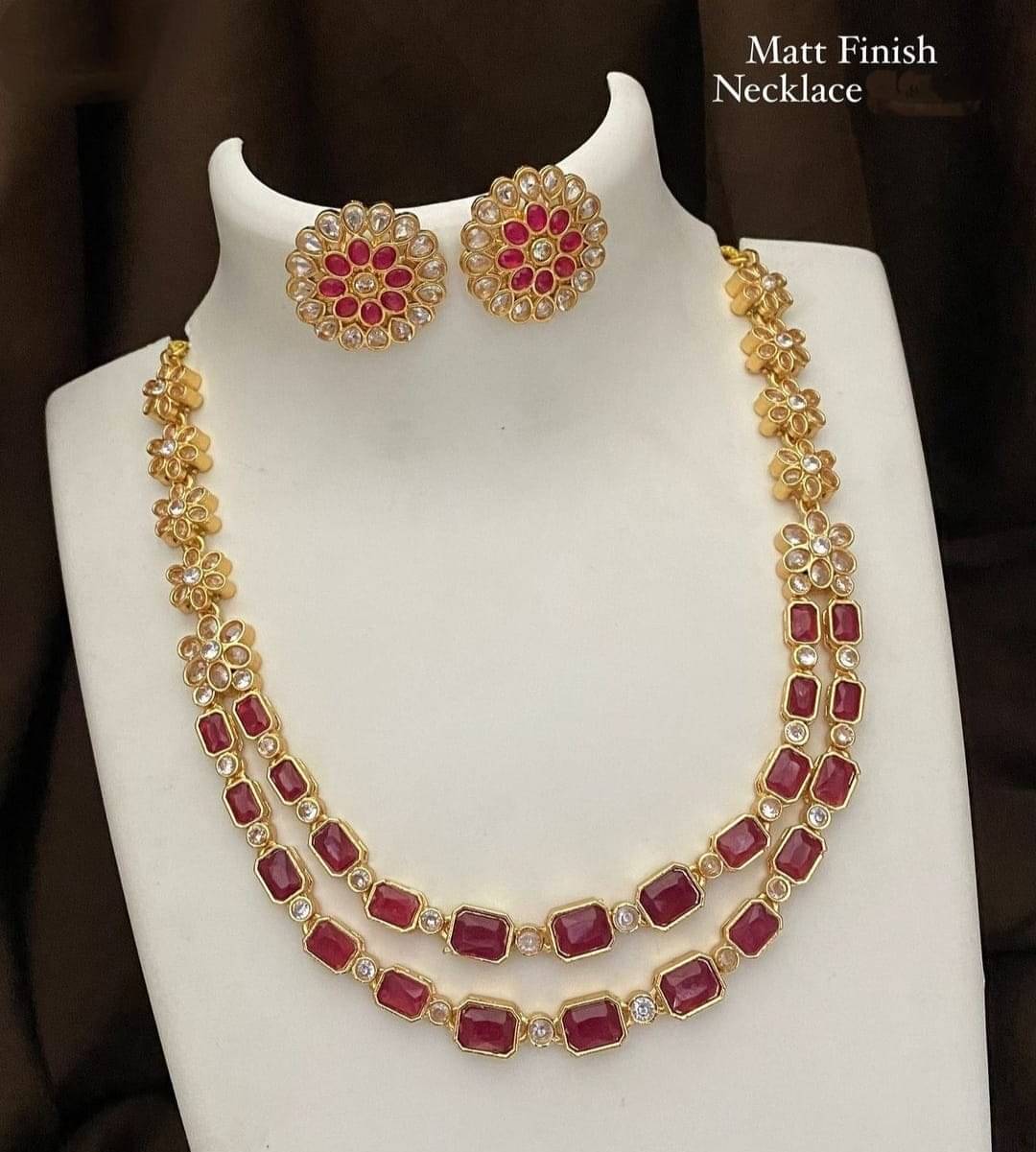     			Shilpa Creation Red Alloy Necklace Set ( Pack of 1 )