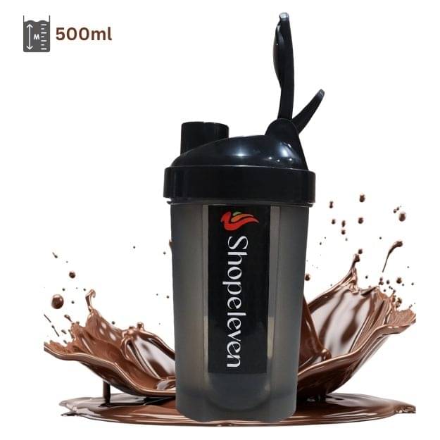     			Shopeleven Plastic Black 500 mL Shaker ( Pack of 1 )