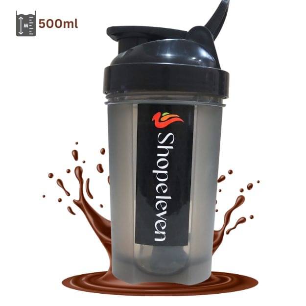     			Shopeleven Plastic Black 500 mL Shaker ( Pack of 1 )